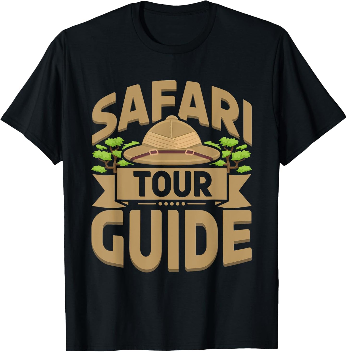 Safari Tour Guide Costume Africa Zoo Outfit Safari Tour T-Shirt - T-Shirt | Black