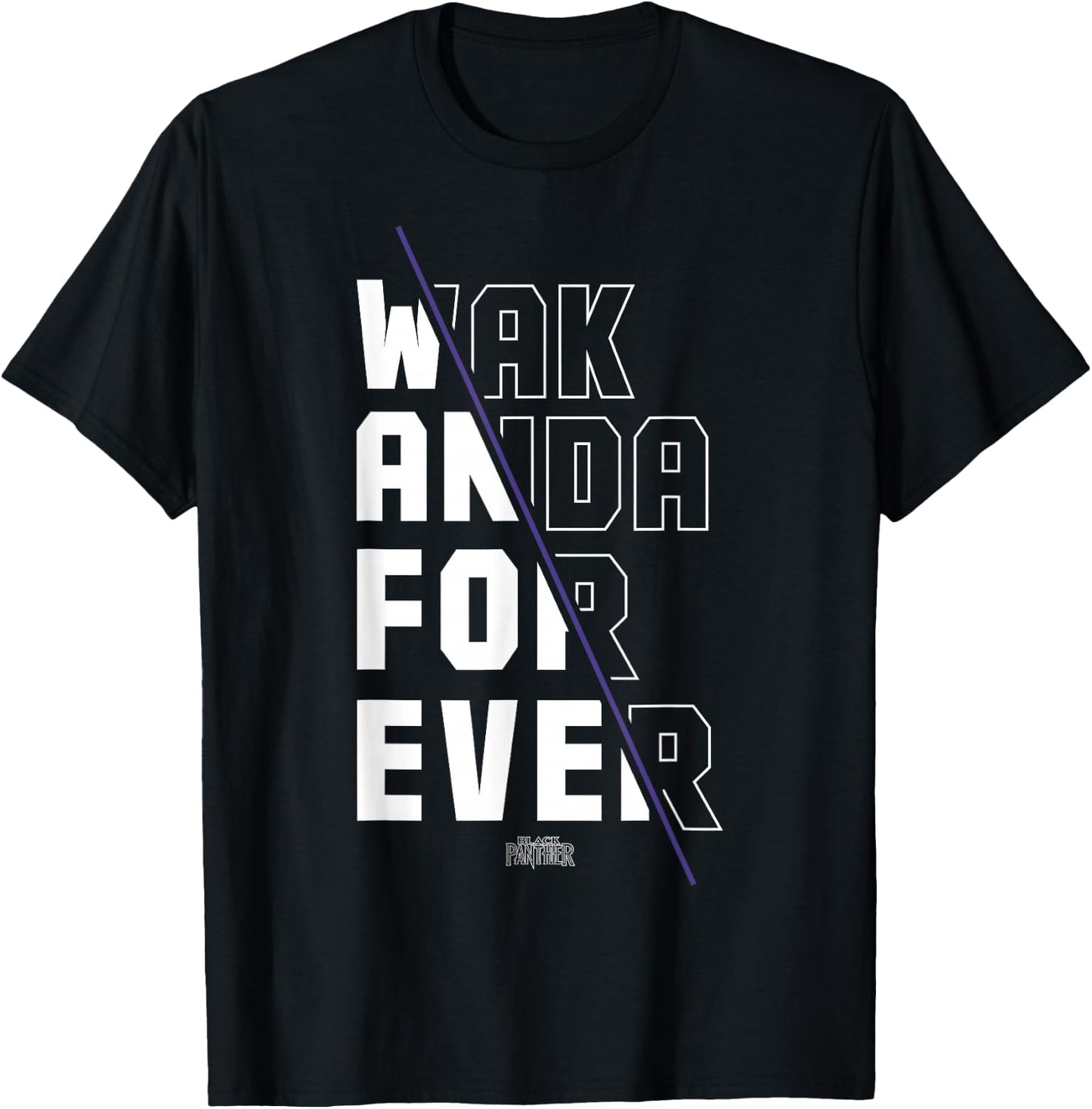 Marvel Black Panther Wakanda Forever Divided T-Shirt - T-Shirt | Black