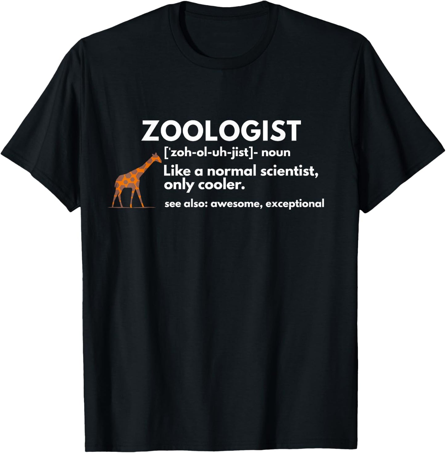 Funny Zoologist Definition Zoology Science Gift T-Shirt - T-Shirt | Black