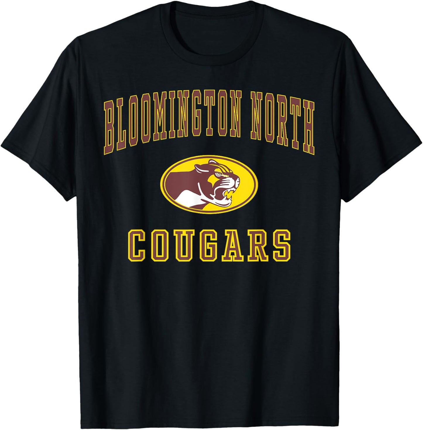 Bloomington North High School Cougars C1 T-Shirt - T-Shirt | Black
