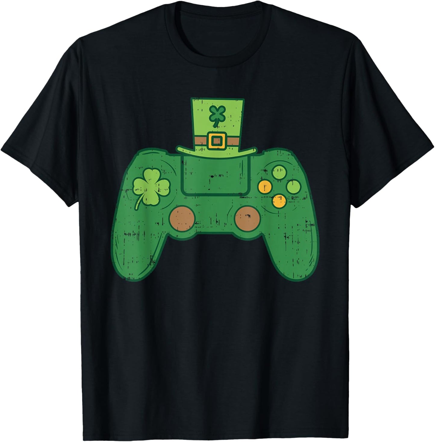 Video Game Controller Irish Gamer Boys St Patricks Day Men T-Shirt - T-Shirt | Black