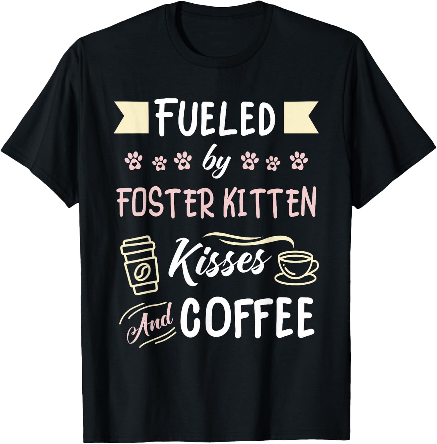 Foster Kitten Rescue Mom Coffee Lover T-Shirt - T-Shirt | Black