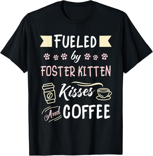 Foster Kitten Rescue Mom Coffee Lover T-Shirt - T-Shirt | Black