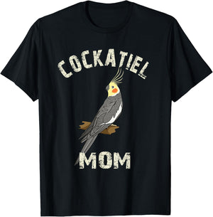 Cockatiel Mom Gift Cockatiel Parrot Bird Owner Gifts T-Shirt - T-Shirt | Black