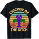 Chicken Of The Ditch Mardi Gras Funny Crawfish Cajun Party T-Shirt - T-Shirt | Black