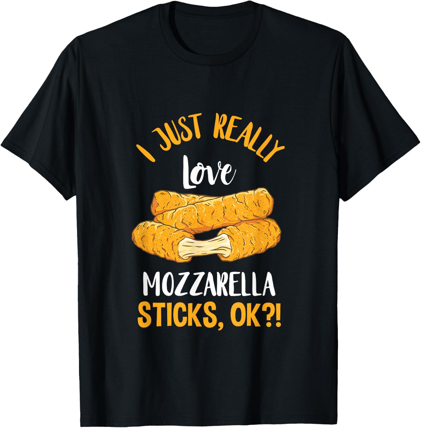 Mozzarella Sticks Cheese Stick First Mozzarella Sticks Lover T-Shirt - T-Shirt | Black