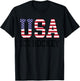 USA Flag Hockey Player - American USA Ice Hockey T-Shirt - T-Shirt | Black