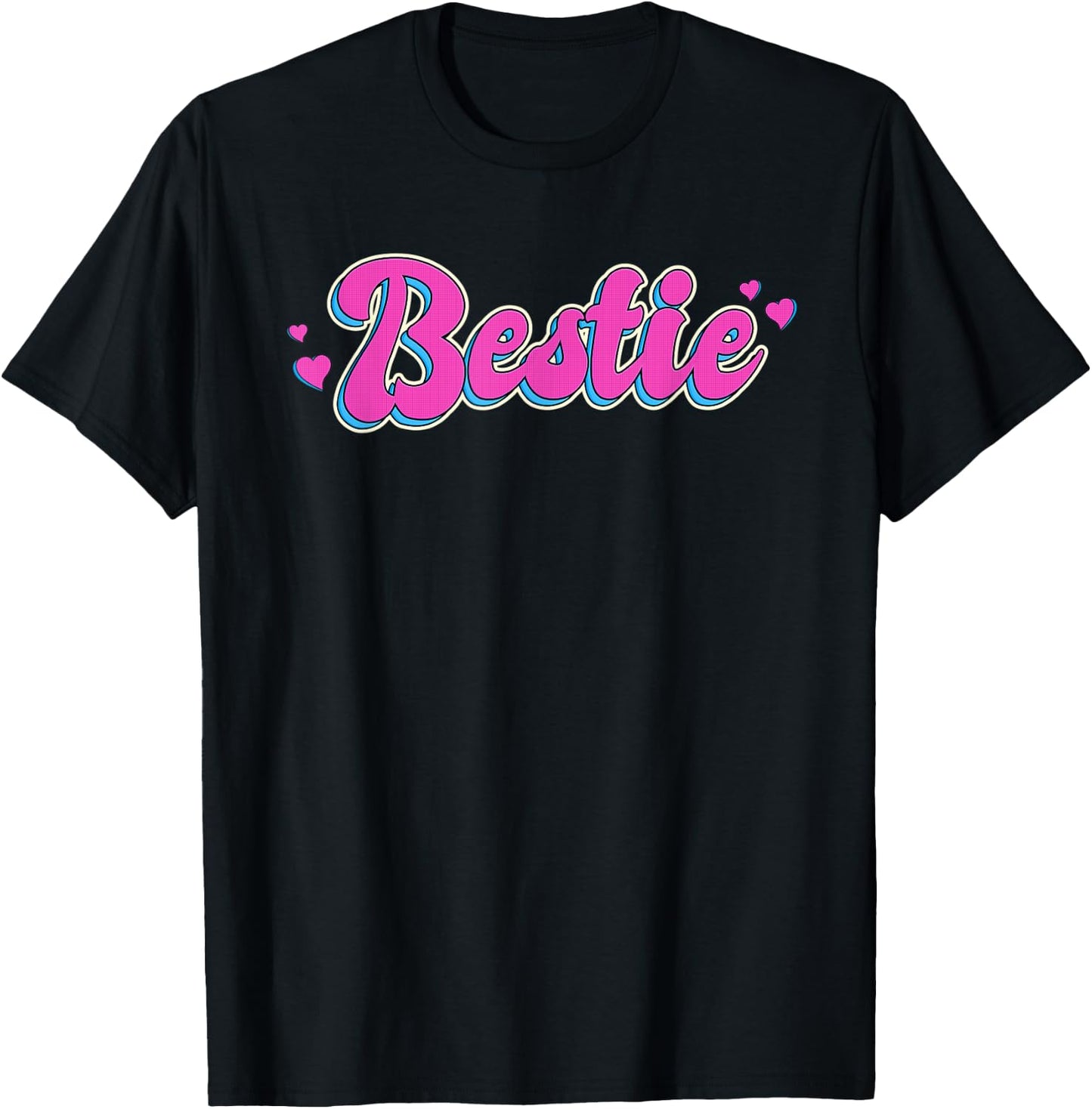 Bestie Hearts Bestfriend BFF Friendship Besties T-Shirt - T-Shirt | Black