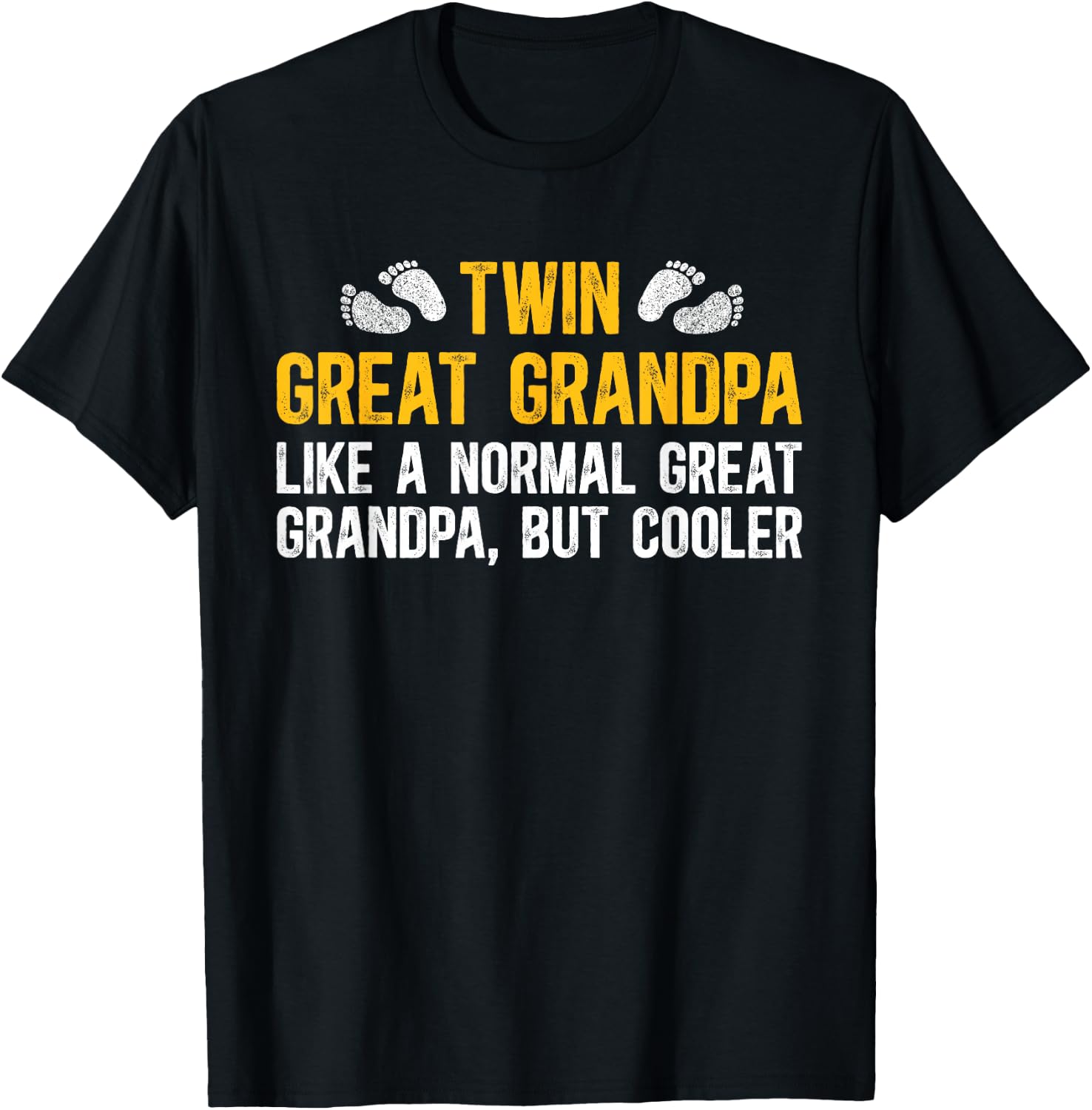 Twin Great Grandpa Of Twins Cool Twin Great Grandfather T-Shirt - T-Shirt | Black