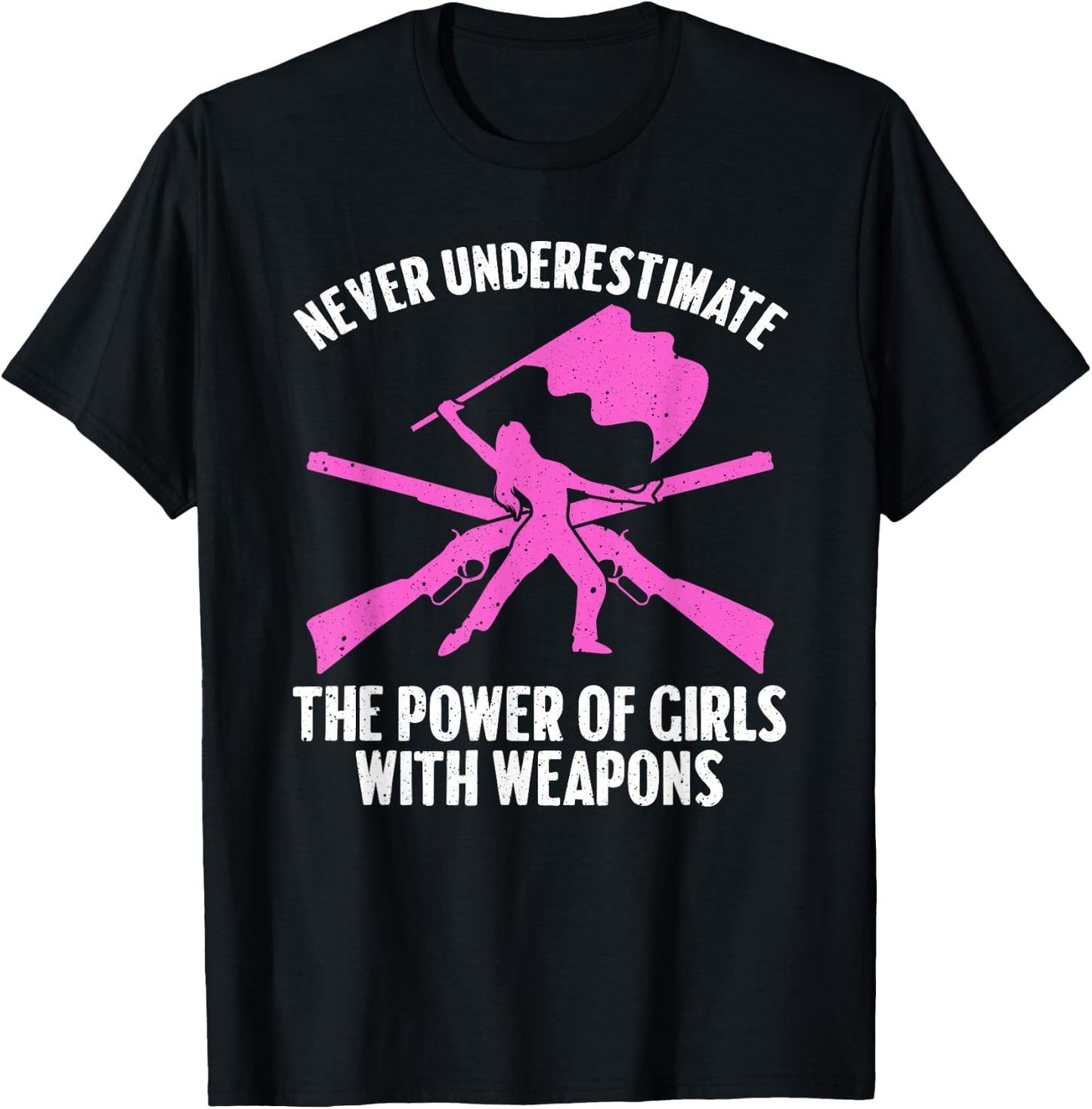 Funny Color Guard Art Girls Rifle Flag Colorguard T-Shirt - T-Shirt | Black