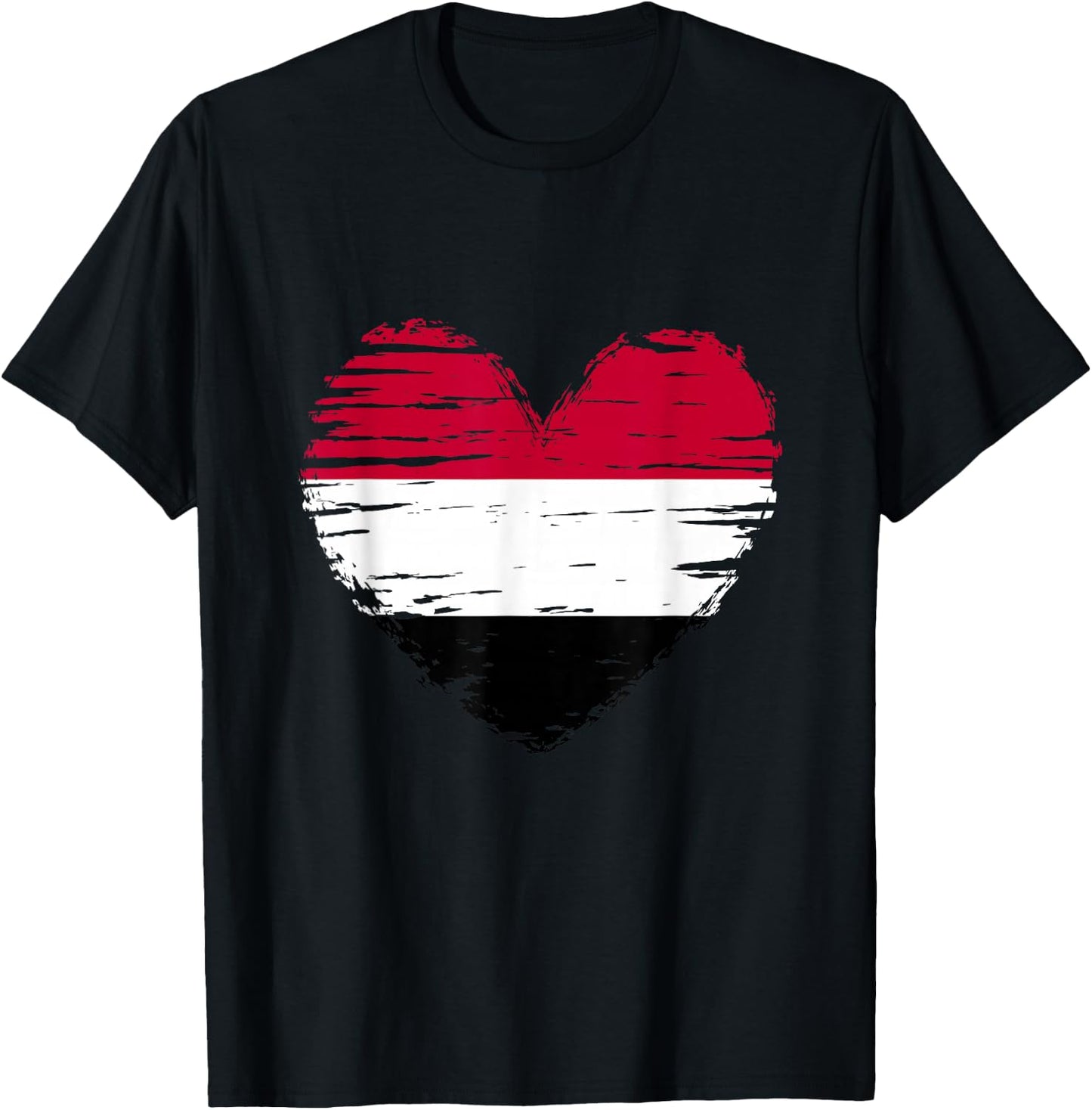 Yemen Heart Yemeni Flag Yemeni Pride T-Shirt - T-Shirt | Black