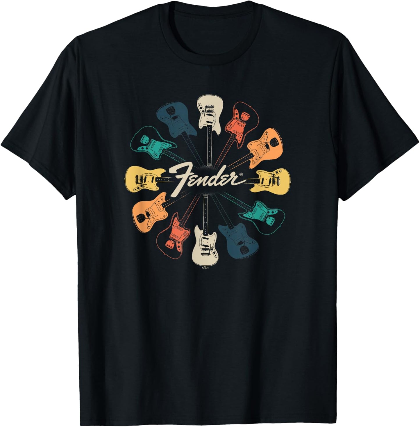 Fender Retro Guitar Kaleidoscope Small T-Shirt - T-Shirt | Black