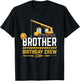 Brother Birthday Crew Construction T-Shirt - T-Shirt | Black