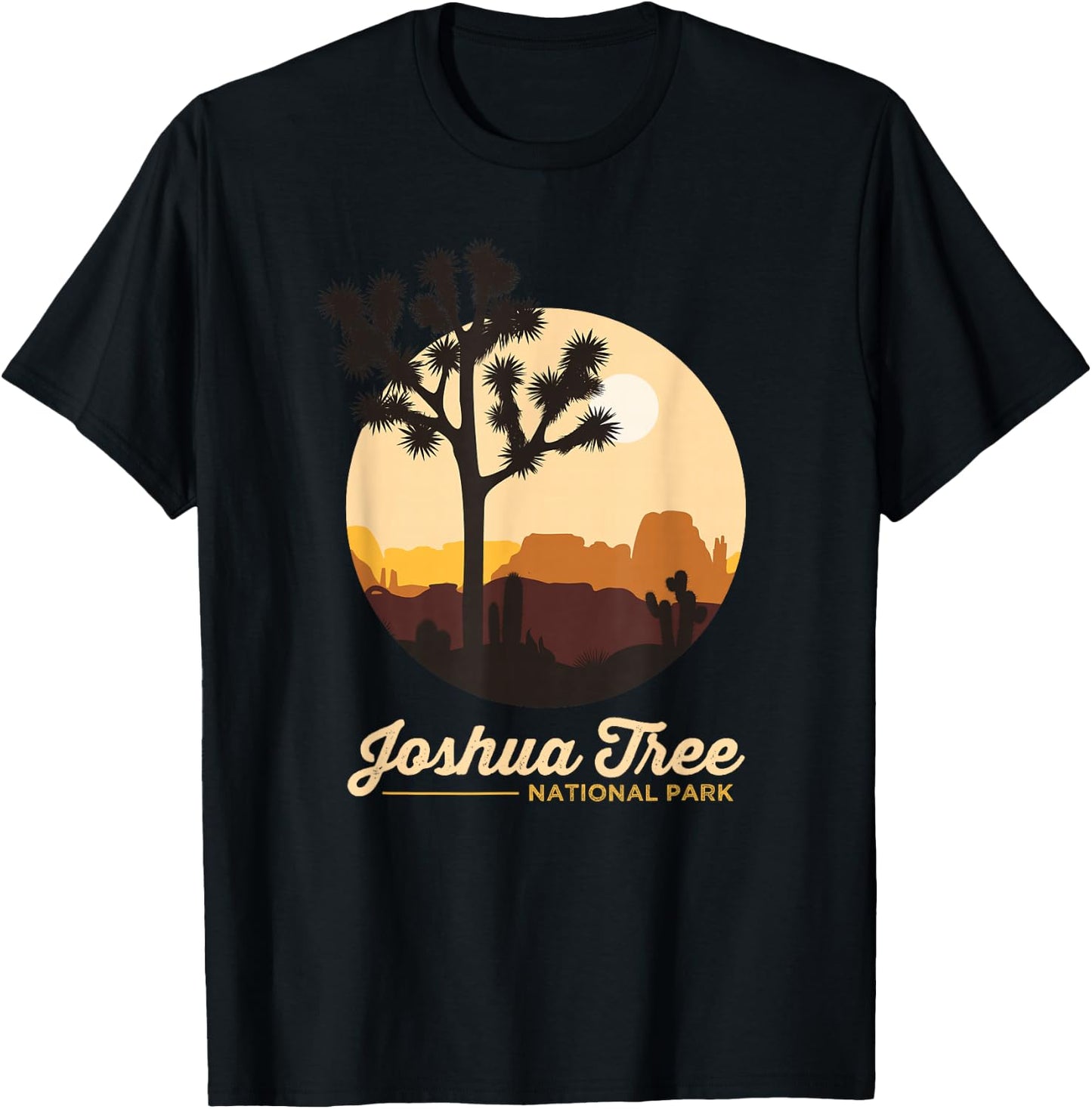 Joshua Tree Shirt Retro California Joshua Tree National Park T-Shirt - T-Shirt | Black