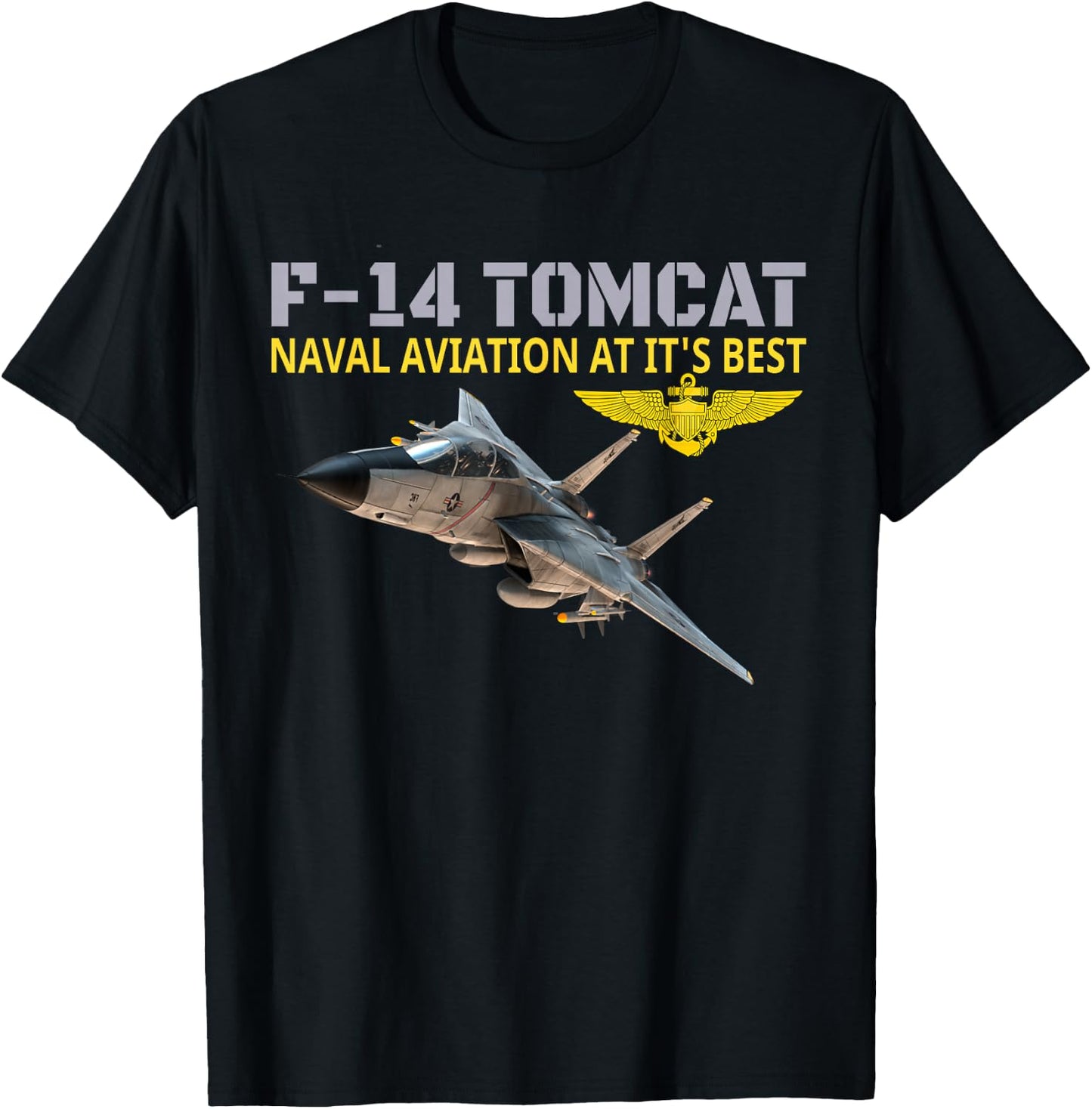 The F-14 Tomcat in action.Naval aviation at its best. T-Shirt - T-Shirt | Black