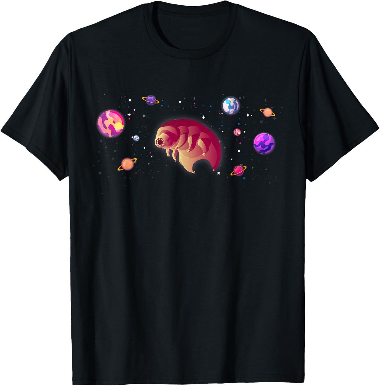 Funny Tardigrade In Space Microbiology Science Water Bear T-Shirt - T-Shirt | Black