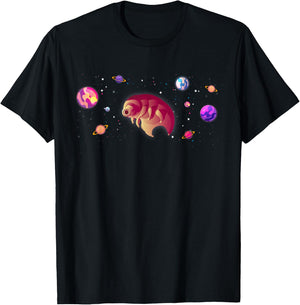Funny Tardigrade In Space Microbiology Science Water Bear T-Shirt - T-Shirt | Black