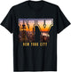 New York City NYC NY Skyline USA America Souvenir Gift T-Shirt - T-Shirt | Black