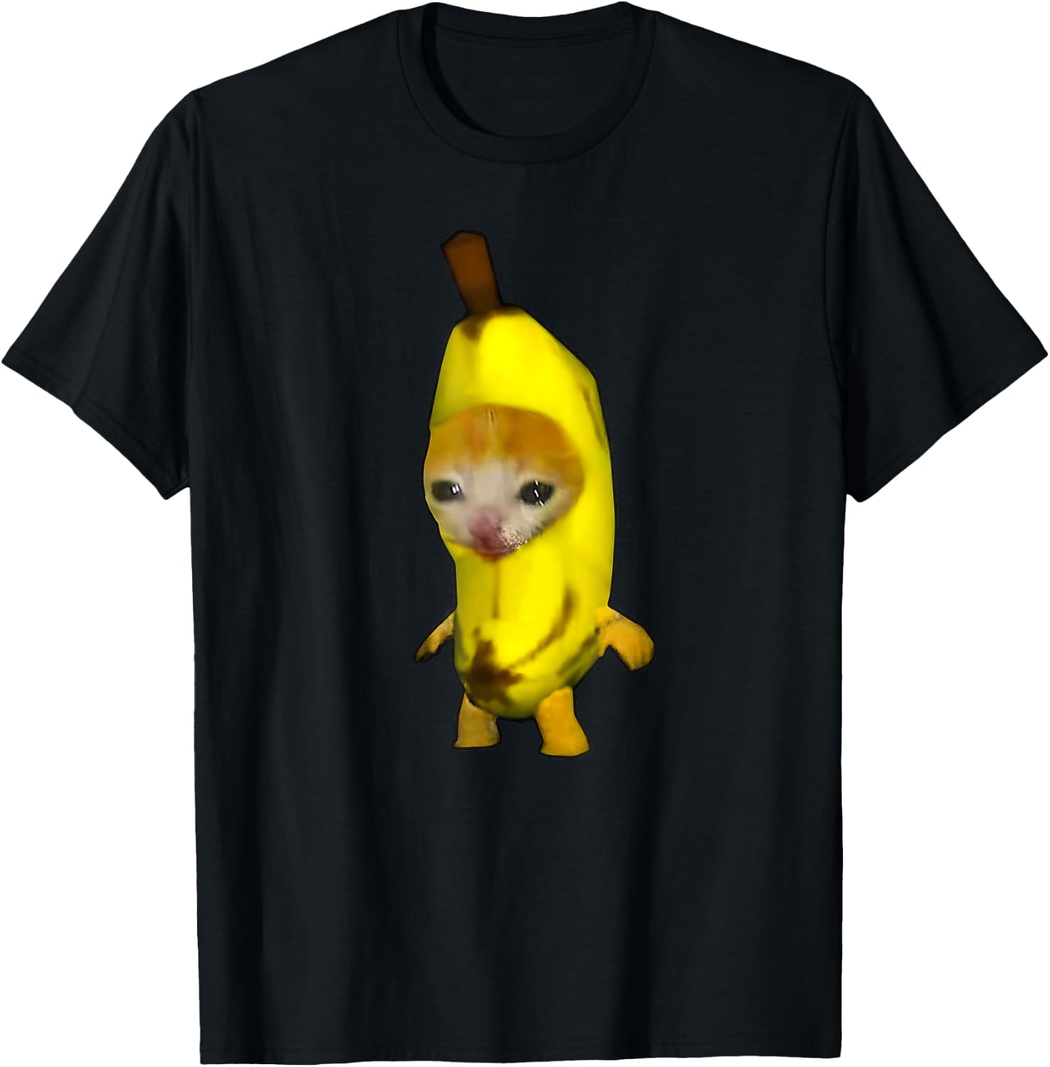 Banana Cat Cute Bananacat Meme Kitty Lovers T-Shirt - T-Shirt | Black