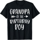 Grandpa of the Birthday Boy Papa and Grandson Bday Party T-Shirt - T-Shirt | Black