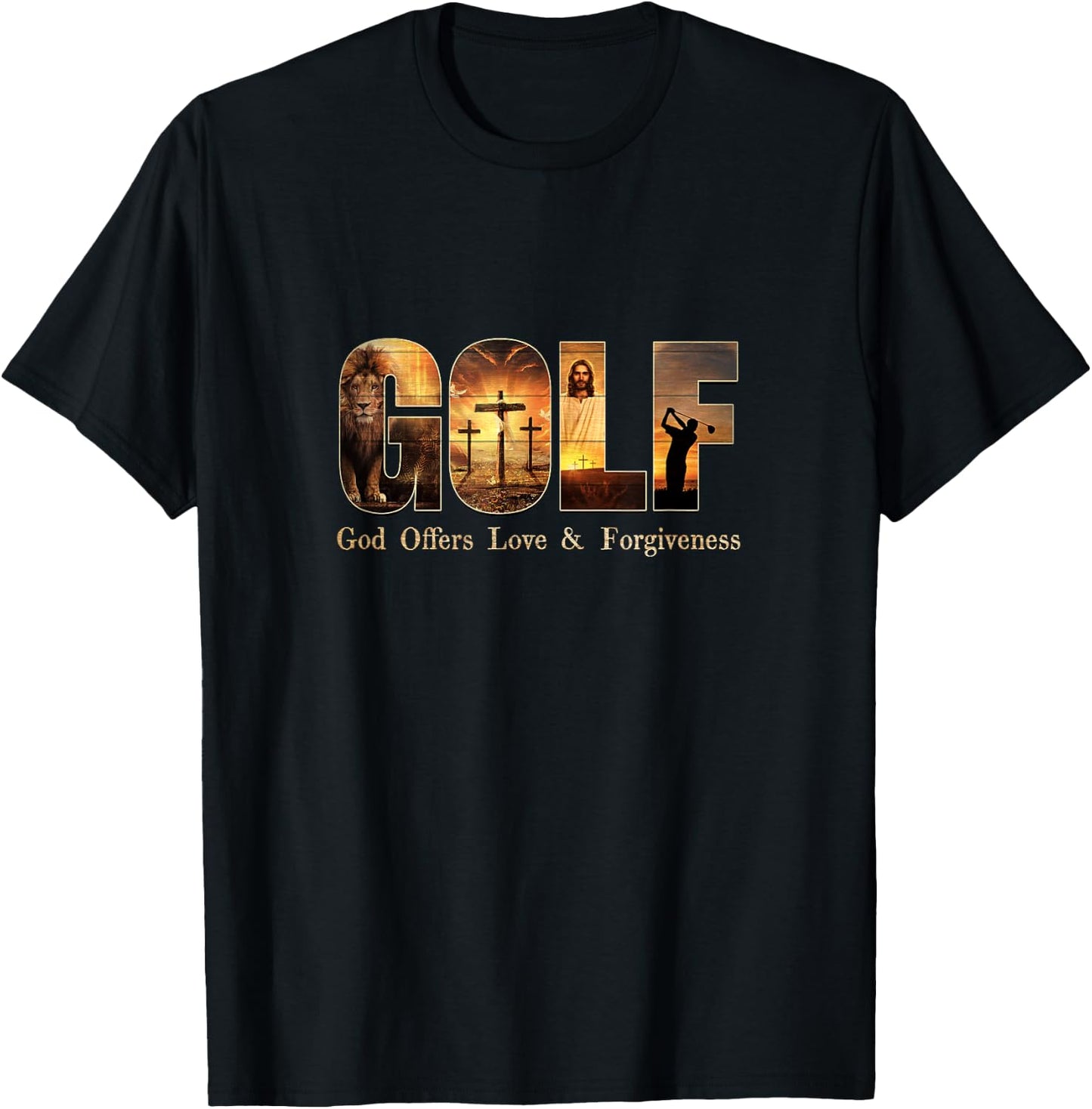 G O L F God Offers Love and Forgiveness! T-Shirt - T-Shirt | Black