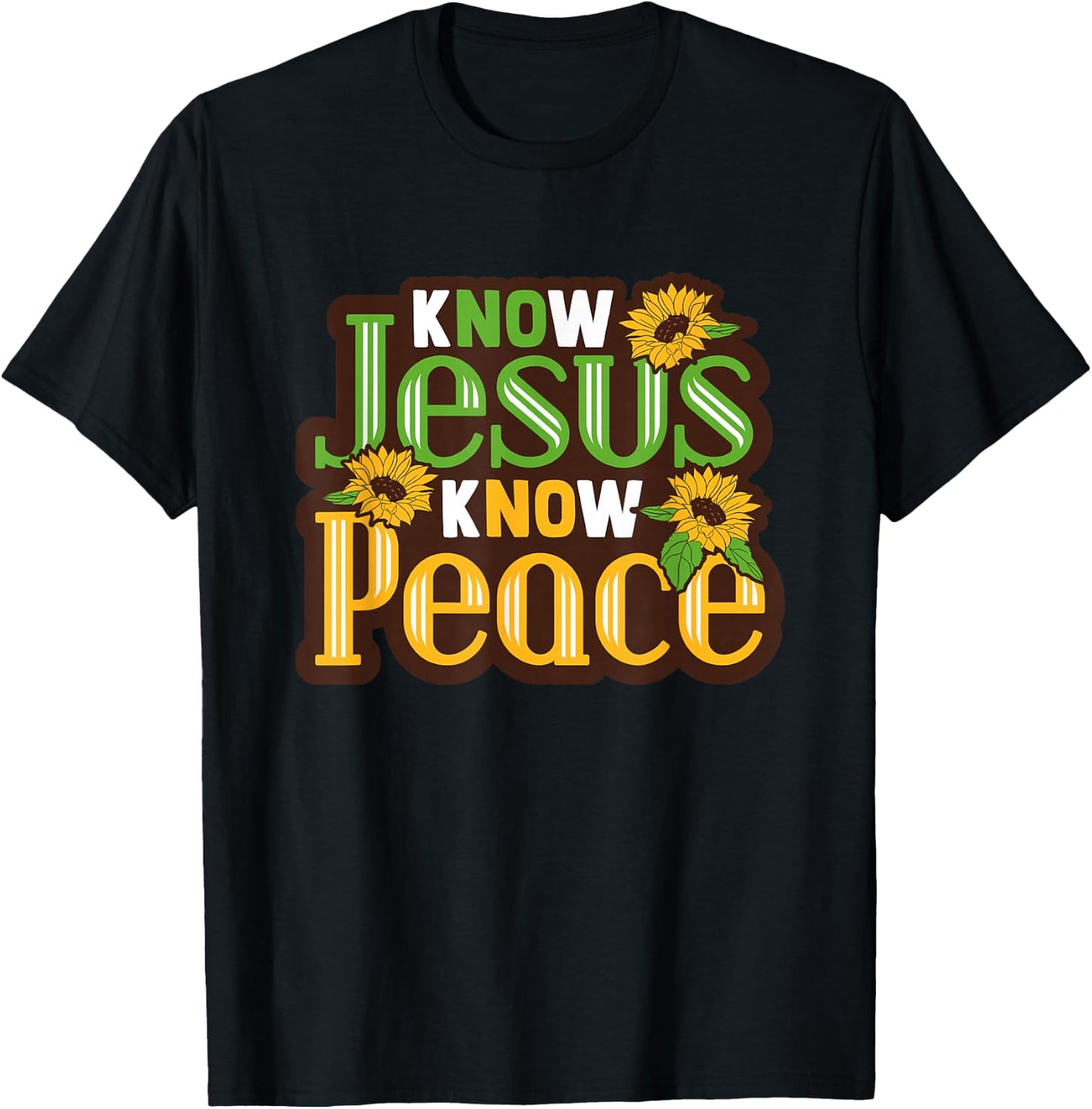 Biblicial Bible "No Jesus No Peace" Christ for Bible Student T-Shirt - T-Shirt | Black