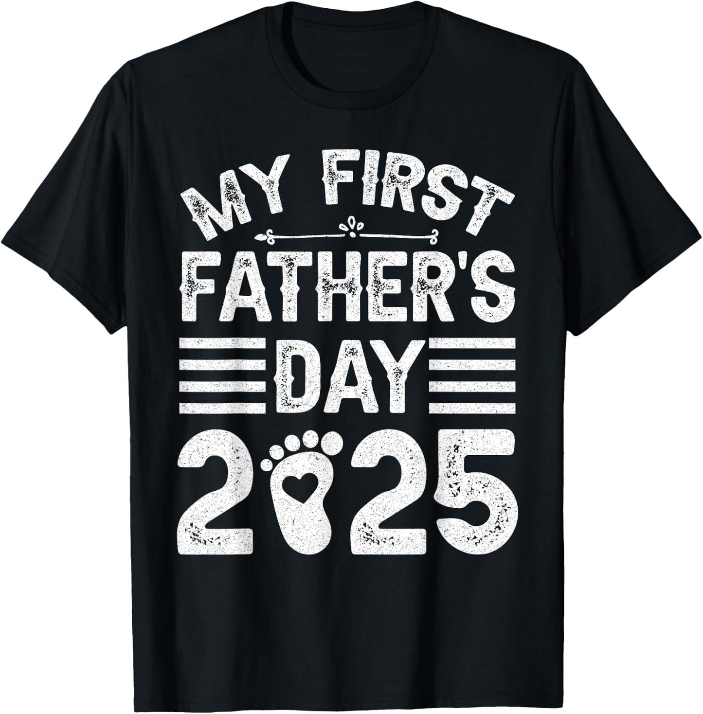 My First Father's Day 2025 For Daddy 1st Fathers' Day 2025 T-Shirt - T-Shirt | Black