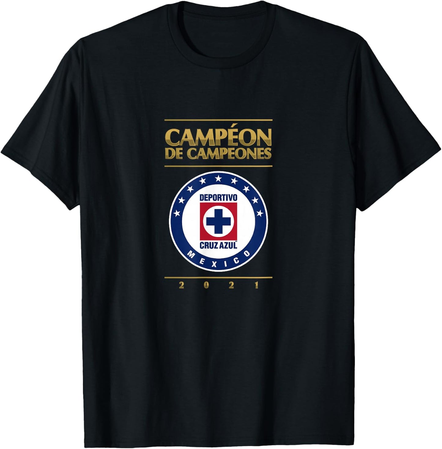 Cruz Azul Campeones 2021 T-Shirt - T-Shirt | Black