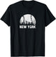 New York City Skyline Baseball Lover T-Shirt - T-Shirt | Black
