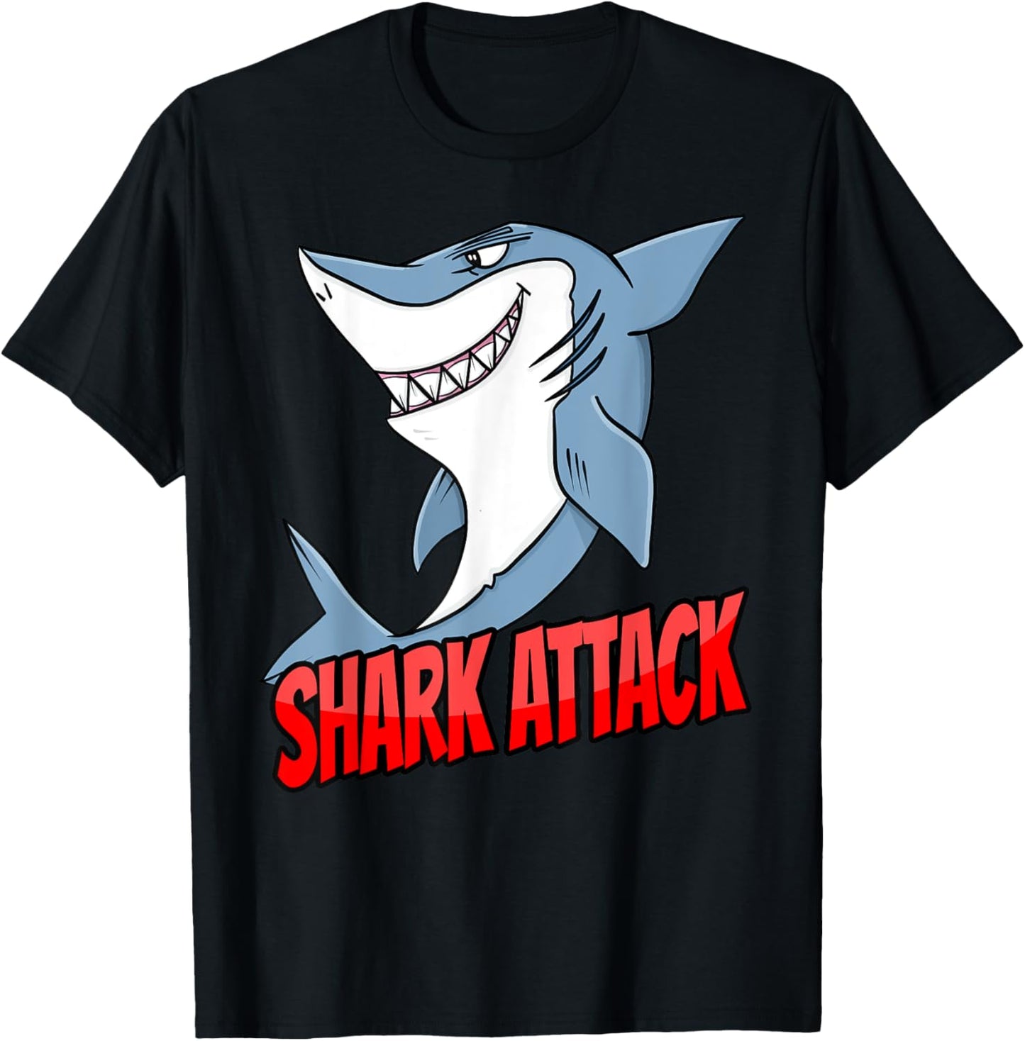 Funny Shark Attack Humor Kids and Teens T-Shirt - T-Shirt | Black
