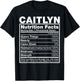 Caitlyn Nutrition Facts Caitlyn Name Birthday Shirt T-Shirt - T-Shirt | Black
