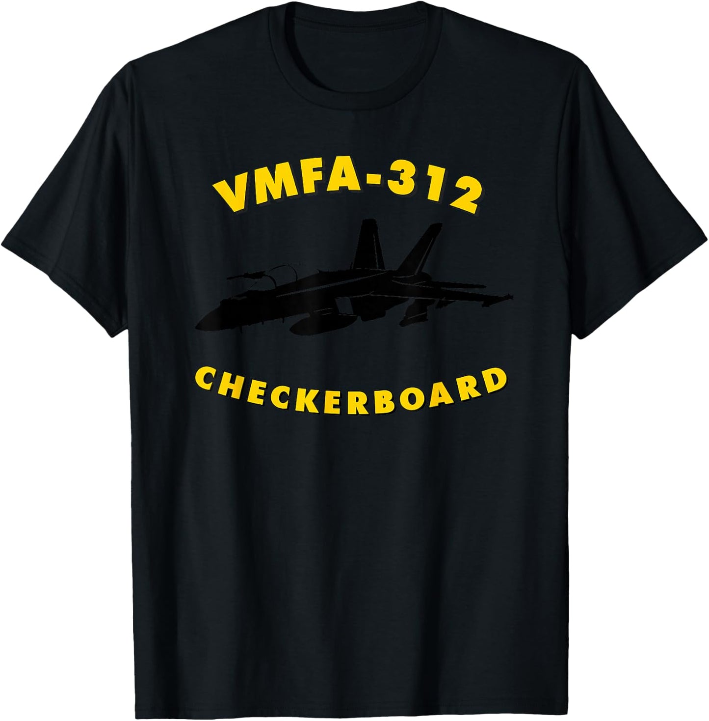 VMFA-312 Fighter Attack Squadron F/A-18 Hornet Jet T-Shirt - T-Shirt | Black