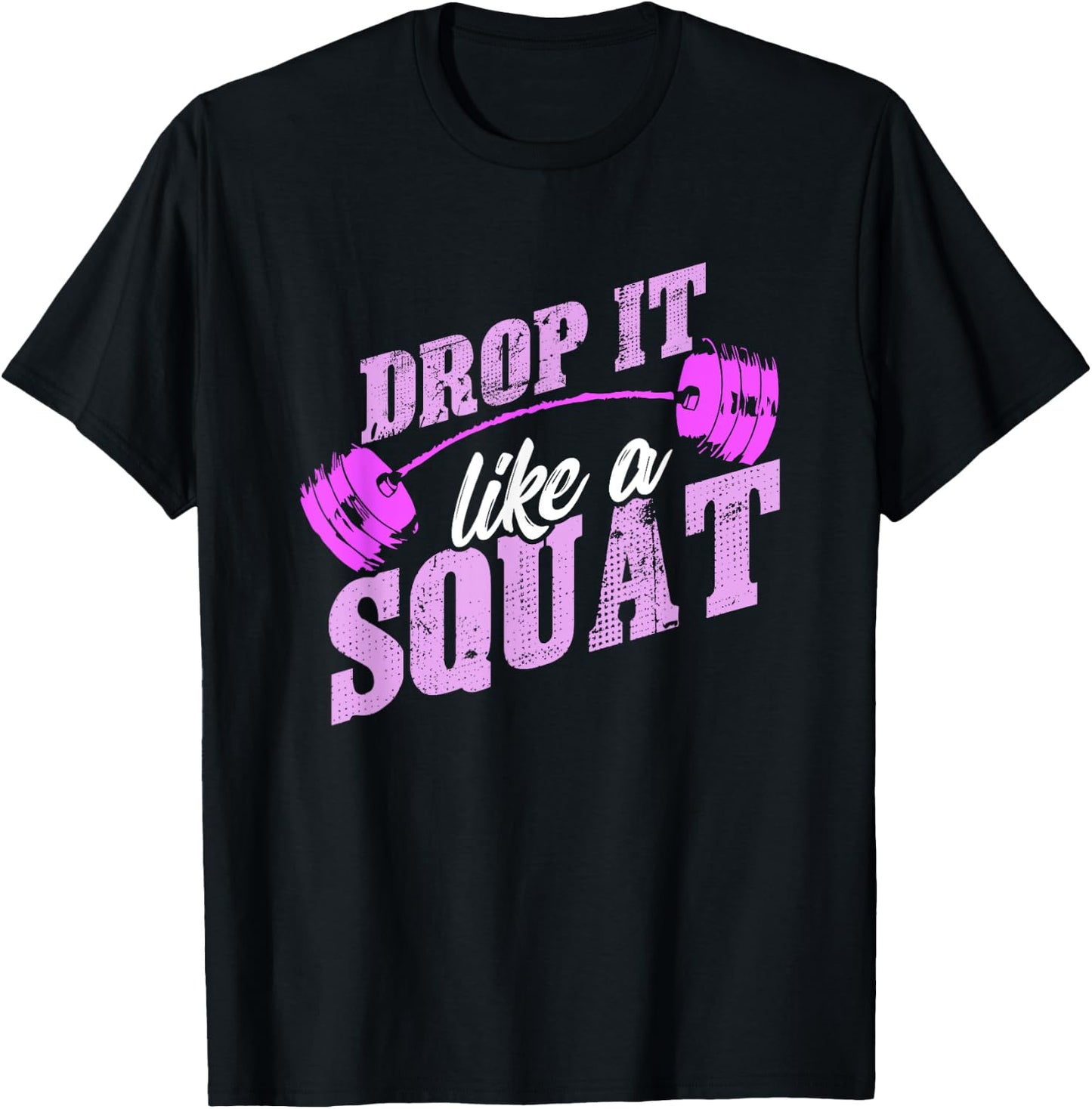 Drop It Like A Squat , Classic Vintage Gym Fitness Shirt T-Shirt - T-Shirt | Black