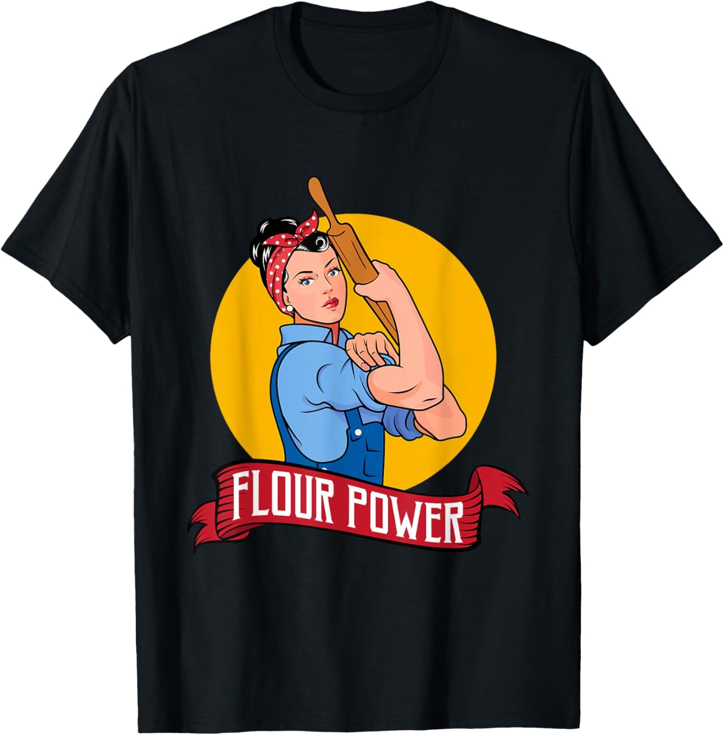 Flour Power - Funny Baking & Pastry Baker - Baking Gift Small T-Shirt - T-Shirt | Black