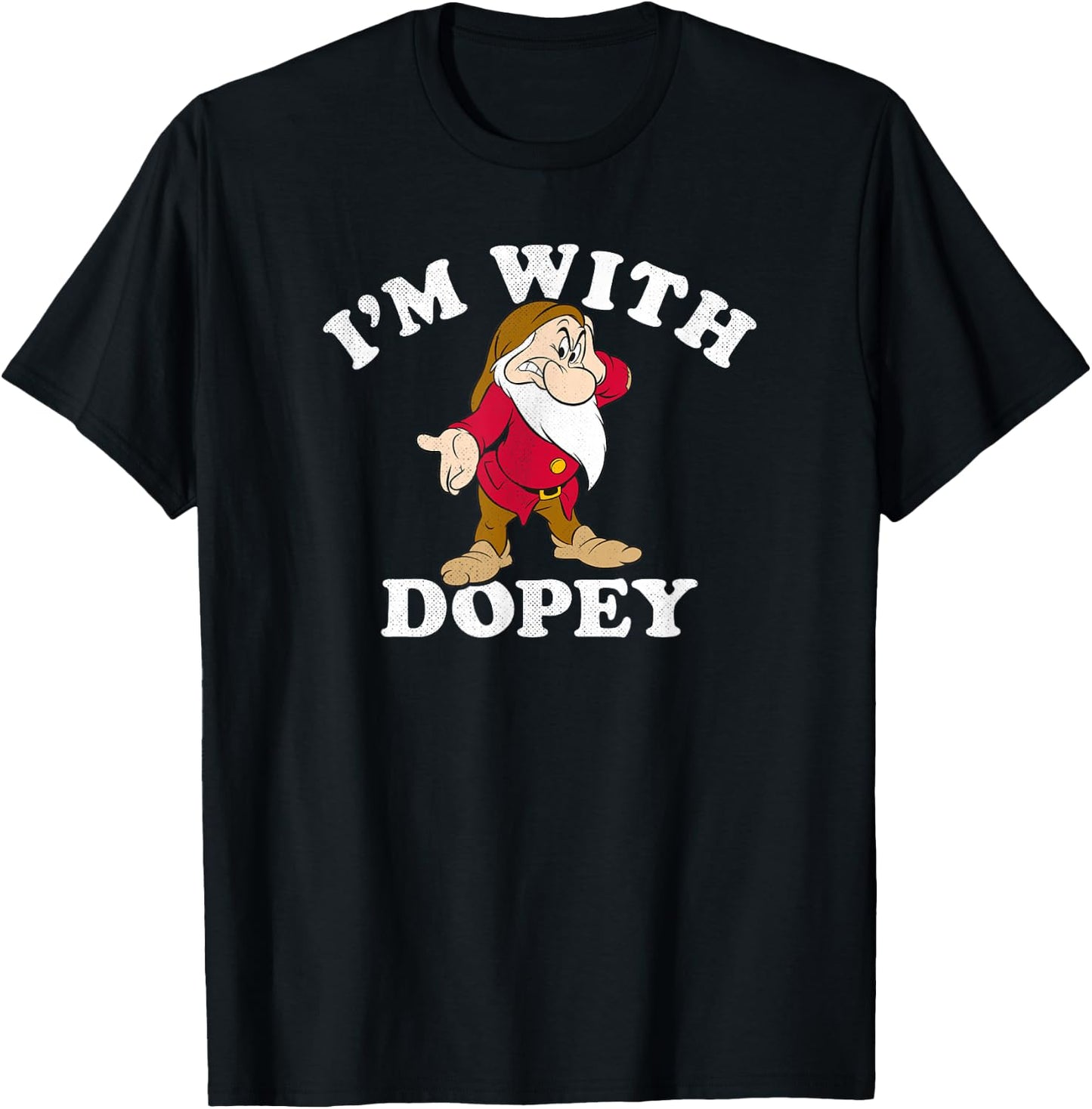 Disney Snow White & The Seven Dwarfs Grumpy I'm with Dopey T-Shirt - T-Shirt | Black