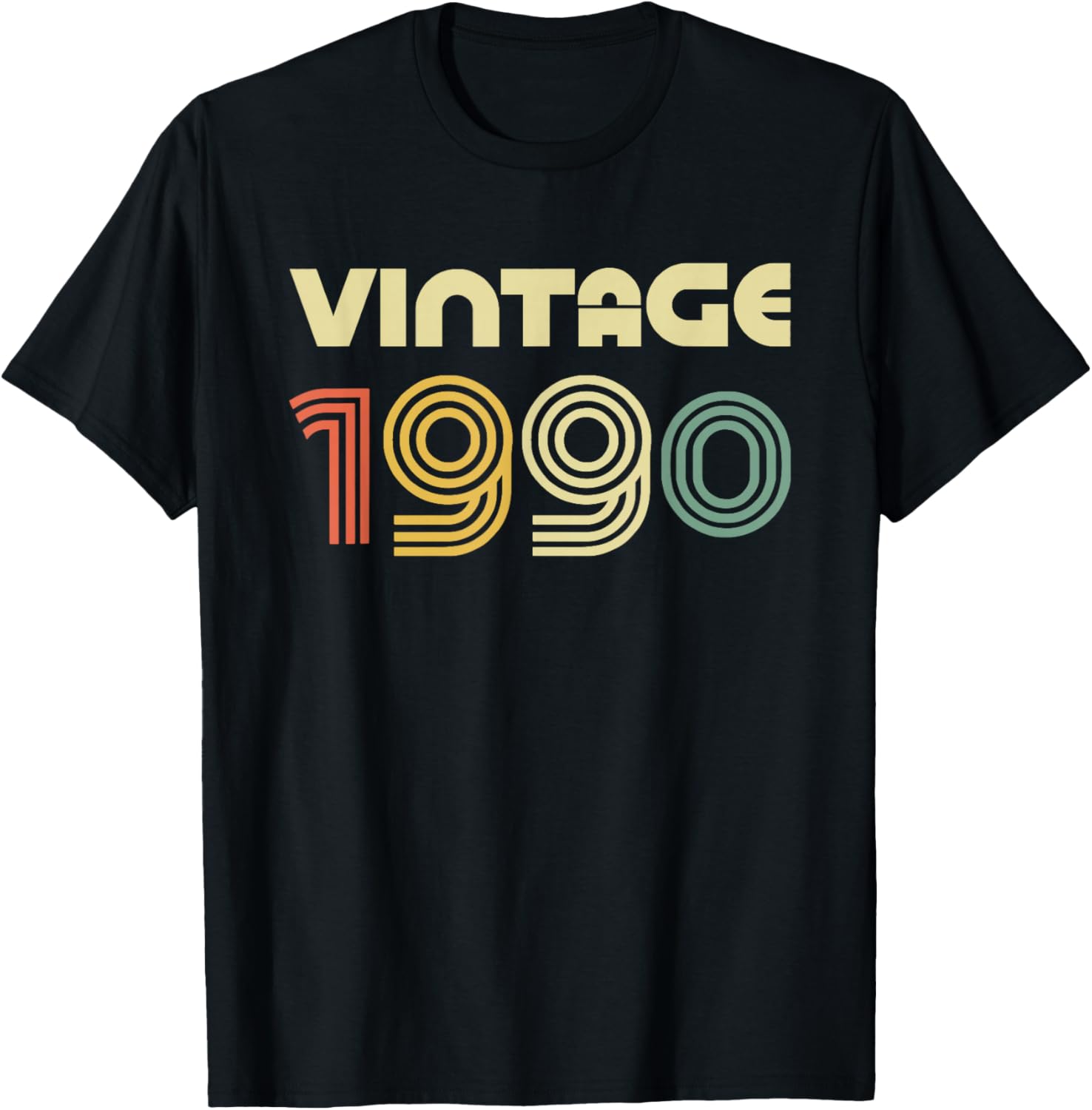 Vintage 1990 Shirt Men Women 35th Birthday T-Shirt - T-Shirt | Black