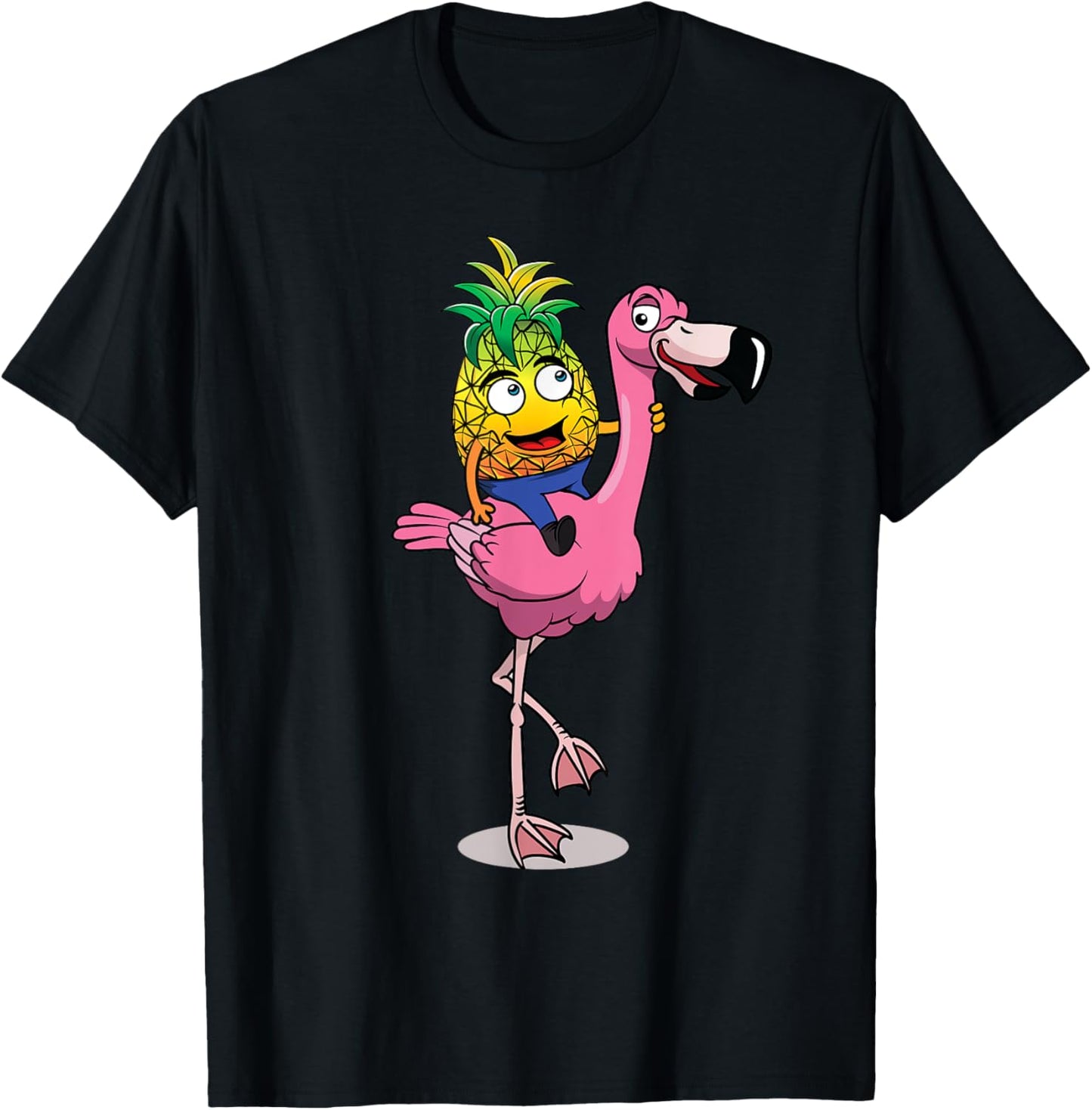 Swingers Pineapple on Flamingo Swinging - Swinger Men Women T-Shirt - T-Shirt | Black