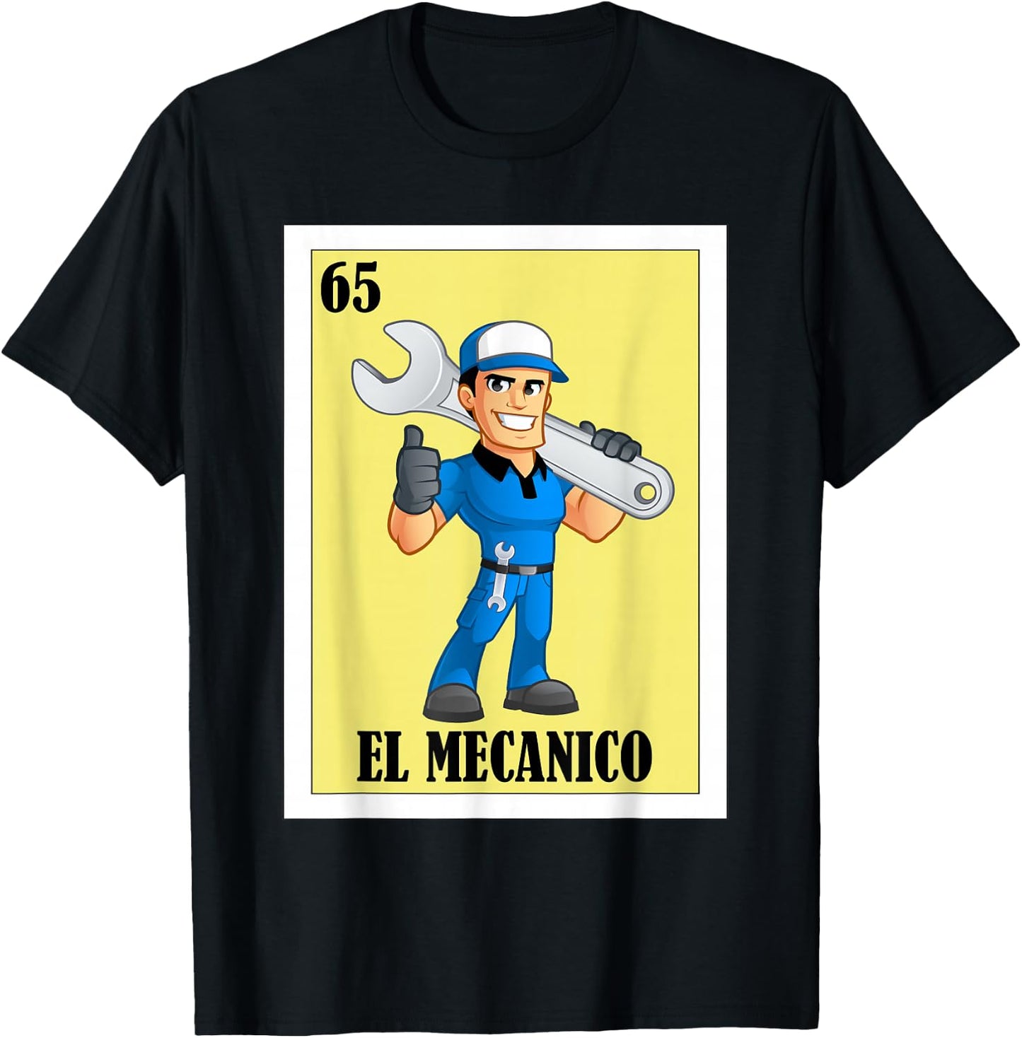 Funny Mexican Design for Car Mechanics - El Mecanico T-Shirt - T-Shirt | Black