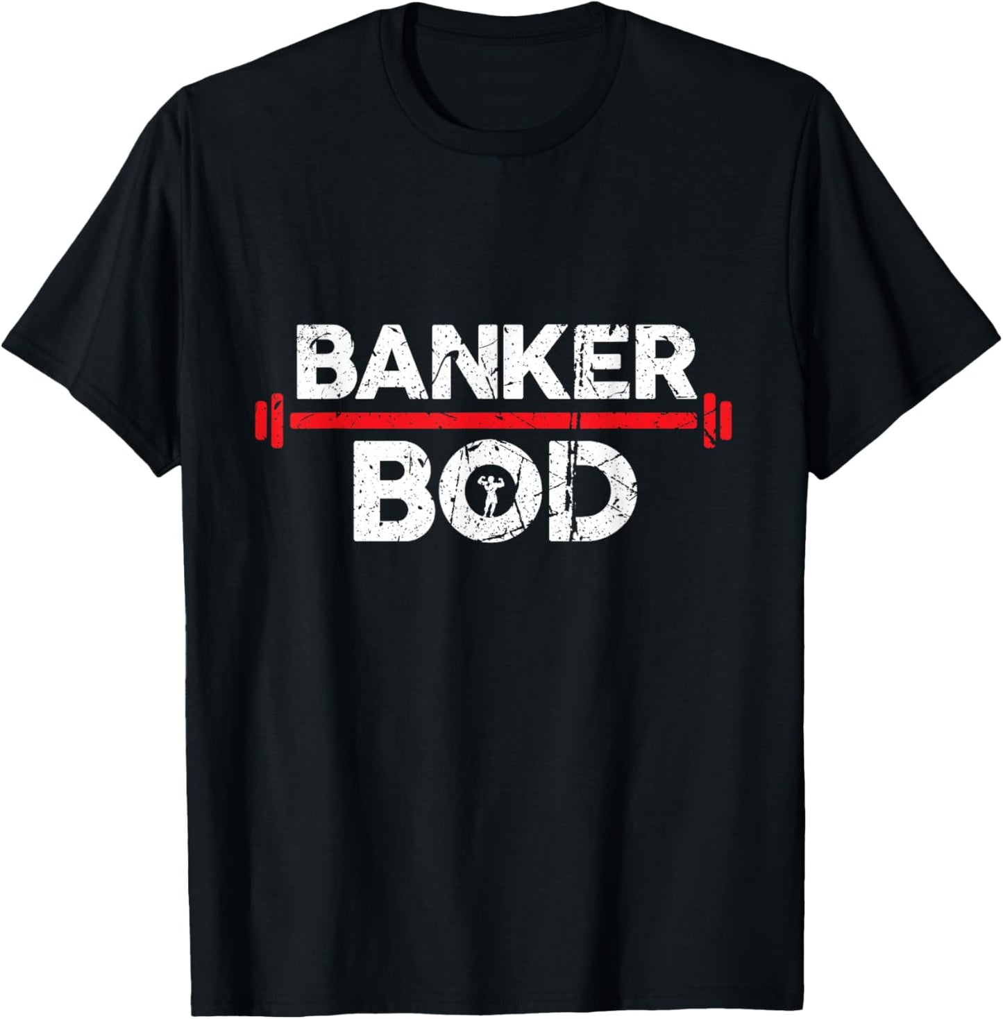 Banker Bod, Funny Banking Exercise Gym Weightlifting T-Shirt - T-Shirt | Black