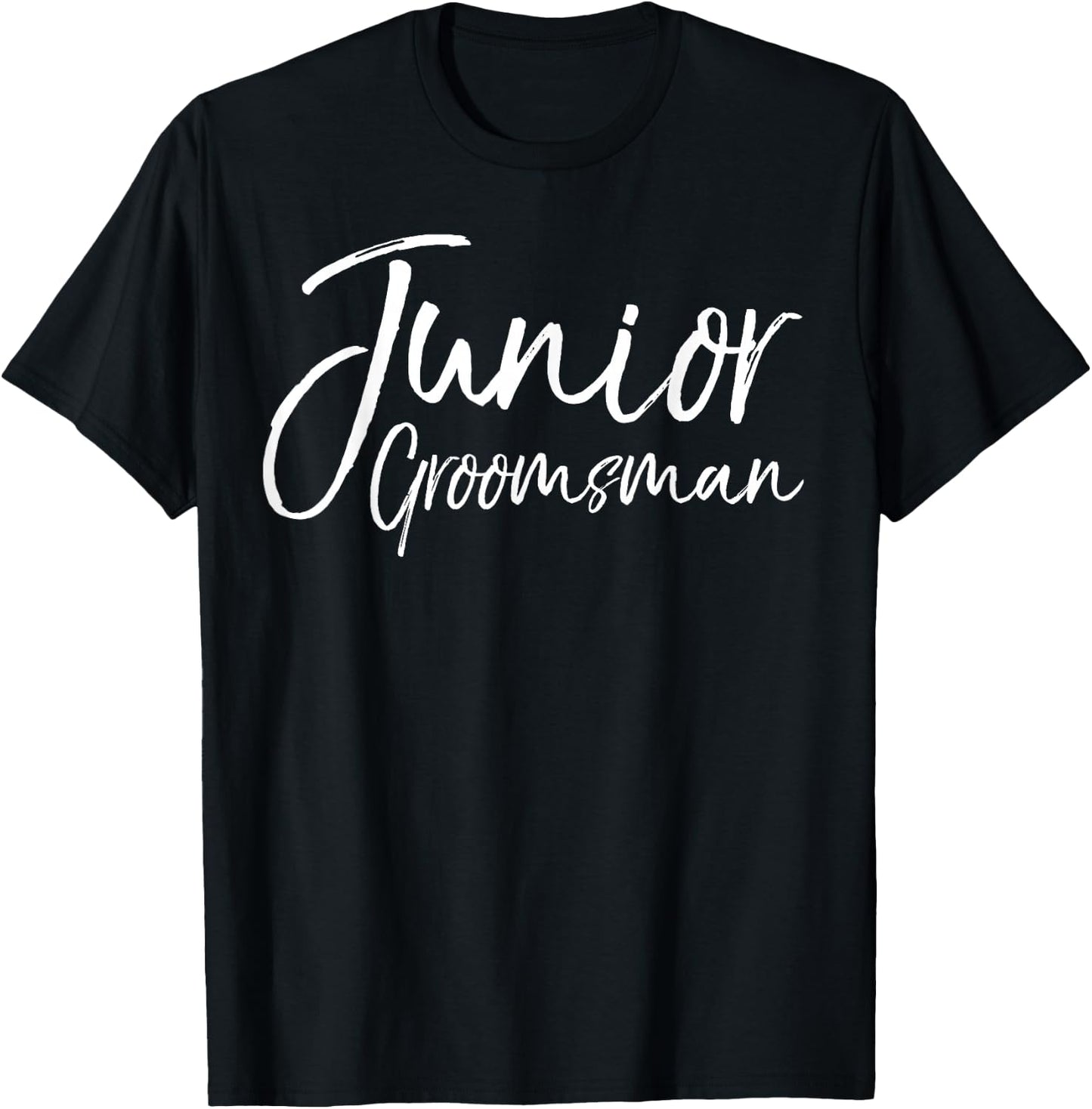 Wedding Bridal Party Gift Groomsmen Junior Groomsman T-Shirt - T-Shirt | Black