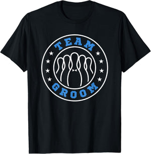 Team Bride Team Groom Bowling Bachelor Party Wedding T-Shirt - T-Shirt | Black