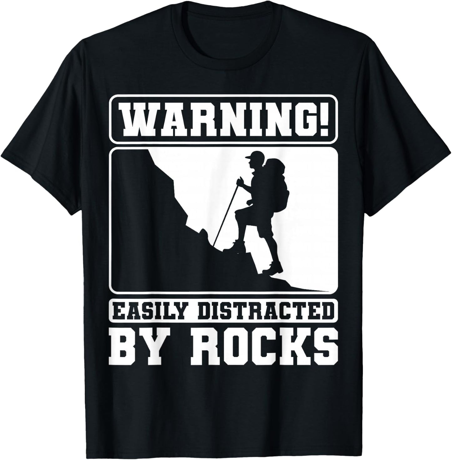 Easily Distracted By Rocks Earth Geology Scientist Geologist T-Shirt - T-Shirt | Black