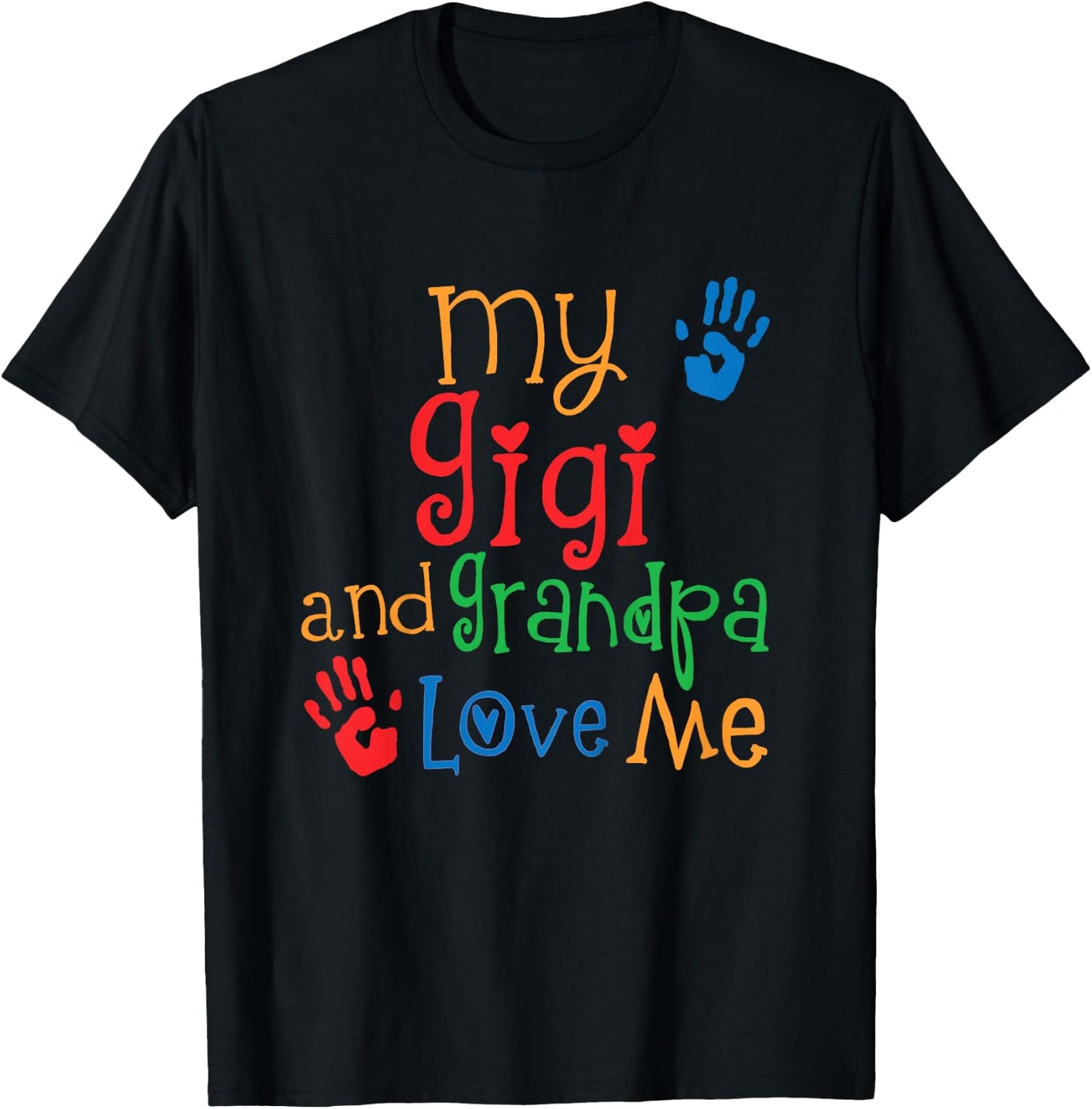 Kids My Gigi and Grandpa Love Me T-Shirt - T-Shirt | Black