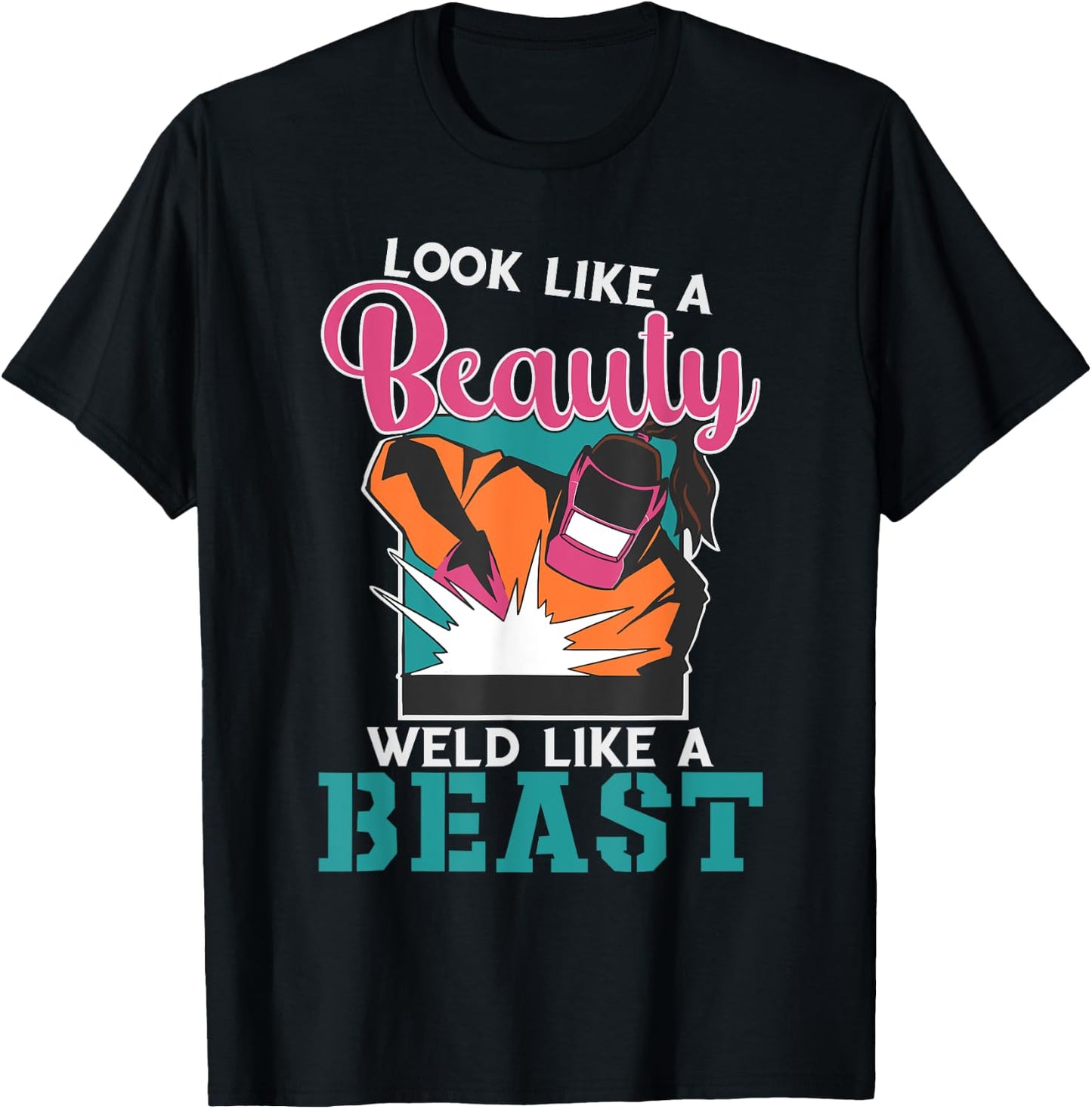 Welding Welder Woman Ironworker Iron Worker Ironworking T-Shirt - T-Shirt | Black