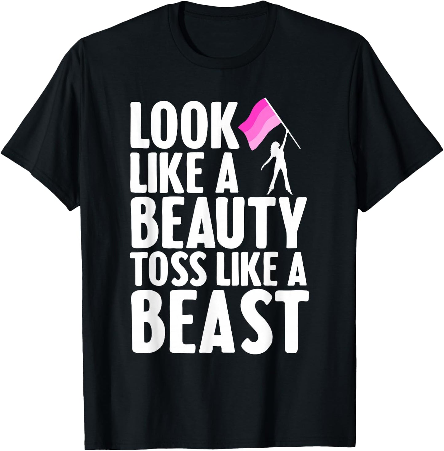 Funny Color Guard Design for Girls Women Winter Guard Lover T-Shirt - T-Shirt | Black