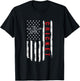 Cricket Player US American Flag Cricketer Bowler Men T-Shirt - T-Shirt | Black