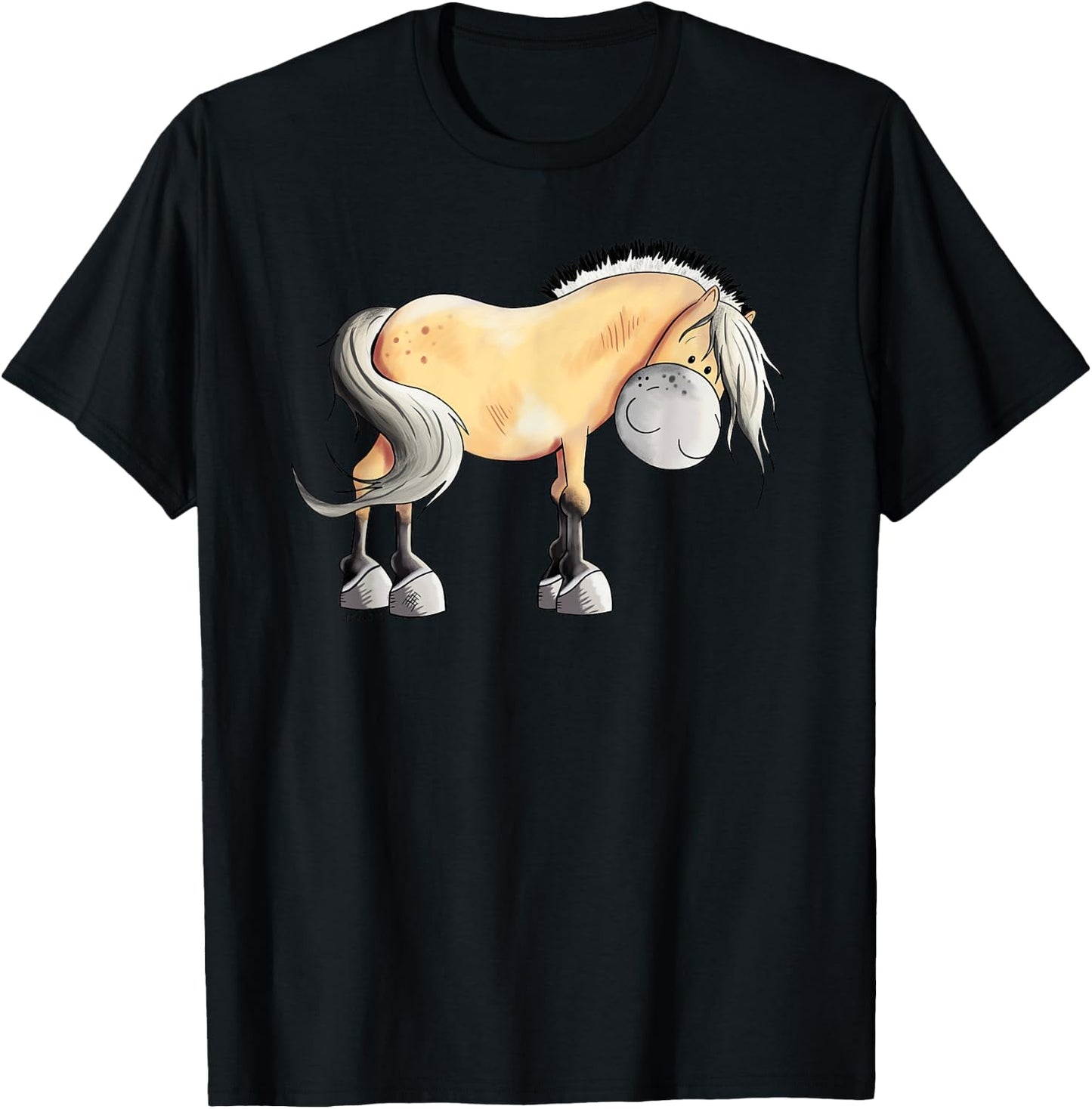 Norwegian Fjord Horse T Shirt For Horse Lovers And Friends T-Shirt - T-Shirt | Black