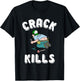 Crack Kills Funny Plumber Shirt T-Shirt - T-Shirt | Black