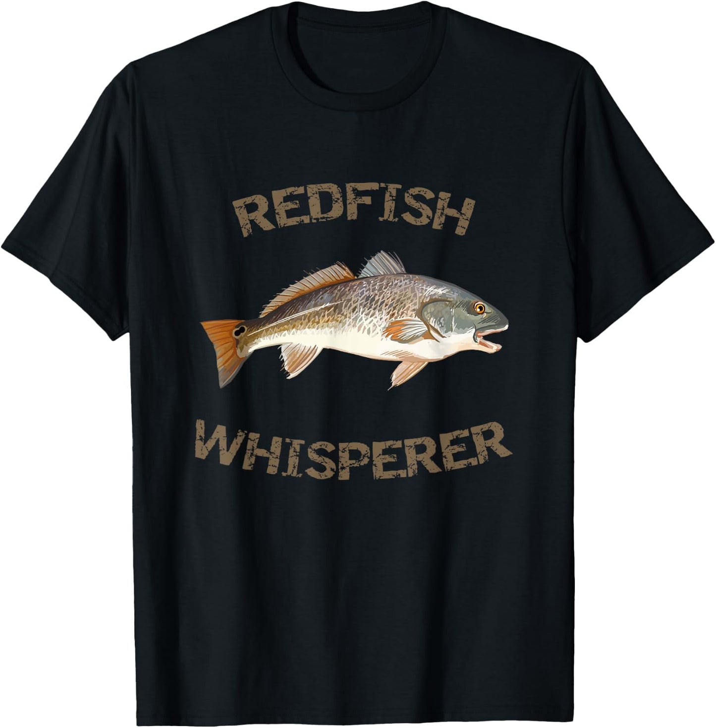 Redfish Whisperer Redfish | Red Drum Fish Shirt T-Shirt - T-Shirt | Black