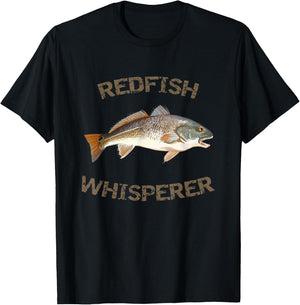 Redfish Whisperer Redfish | Red Drum Fish Shirt T-Shirt - T-Shirt | Black